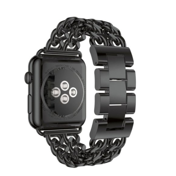 NEW Adjustable Stainless Wrist Strap Band For Apple Watch - Black - Picture 1 of 15